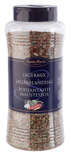 JÄGERMIX Uppgiftslämnare: Santa Maria AB Varumärke: SANTA MARIA Artikelbenämning: JÄGERMIX Storlek: 450 g Produktinformation Ingrediensförteckning: Röd och grön paprika, SENAPSFRÖ,