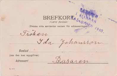 Basaren i Klippan Påskdagen 1910 27 mars 1910, Klippan (L) Blekingestaugan,
