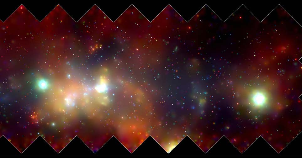 Mosaic image of the galactic plane obtained with Chandra.