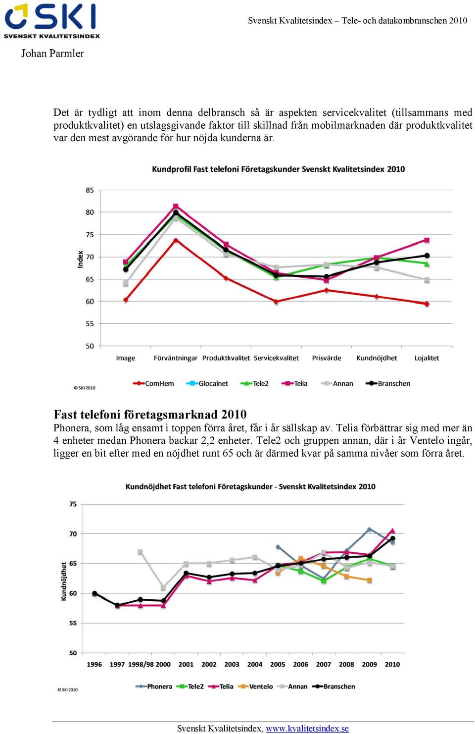 Fast telefoni företagsmarknad 2010 Phonera, som låg ensamt i toppen förra året, får i år sällskap av.