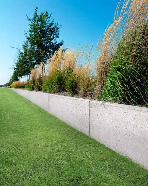 Låga murar Vi tillverkar murar från 400x3000 mm. Stödmurar typ Ängelholm används med fördel som stöd mot fyllnadsmassor vid terrassering, men även som snygg och stilren inramning av rabatter.