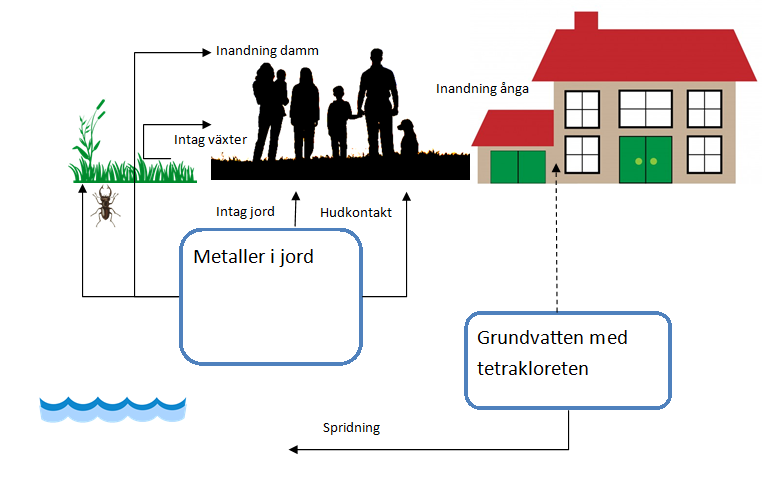 Inte i något av dessa har klorerade alifater detekterats utan de uppmätta halterna ligger i samtliga fall under laboratoriets rapporteringsgräns. 5 FÖRENKLAD RISKBEDÖMNING 5.