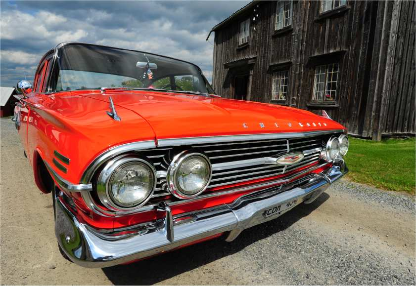 Till 1958 kom Chevrolet med en helt ny kaross. Nytt för året var att märkets toppmodell, Bel Air, kunde fås med ett exklusivt prestigepaket namngett Impala.