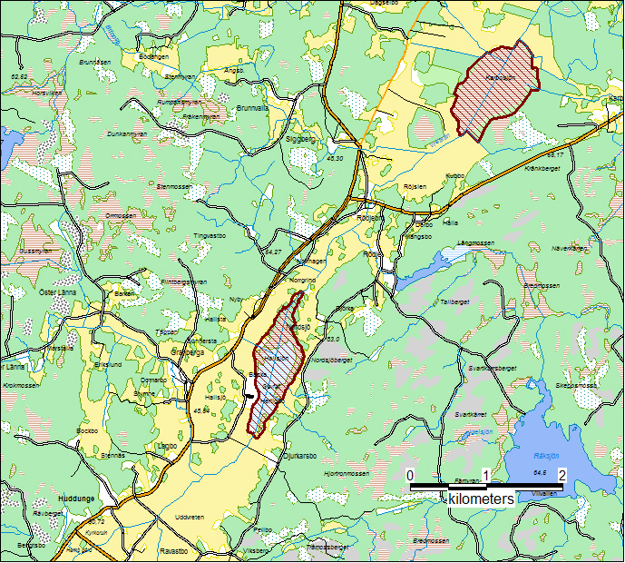 Karbosjön och Hallsjön Dessa båda våtmarker kan temporärt översvämmas mycket kraftigt och övergå till att likna små sjöar.