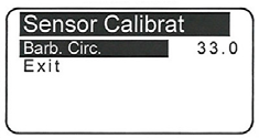 Tryck eller När Sensor Detect har hittat en sensor ( Standard sensor eller Project sensor) och du går in i Sensor Calibrat menyn igen, kommer fakta att ändras enligt den sensor som upptäckts.