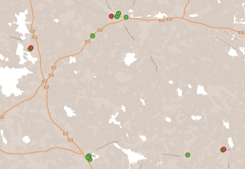 3.7 Uppvidinge Under mätperioden i Uppvidinge kommun har svar inkommit från 19 enheter/ leveransadresser.