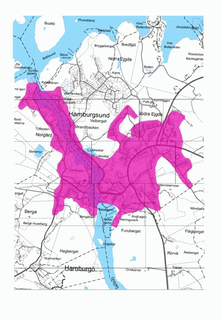 Vinröda området räknas som Hamburgsunds