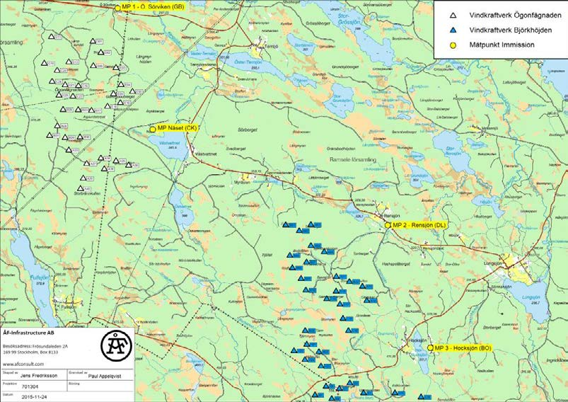 PM 08 2015-11-26 2 (14) 1 Bakgrund Statkraft SCA Vind II AB har byggt 123 vindkraftverk av typen Siemens SWT-3.0-113 vid Ögonfägnaden och Björkhöjden i Strömsund, Sollefteå och Ragunda kommun.