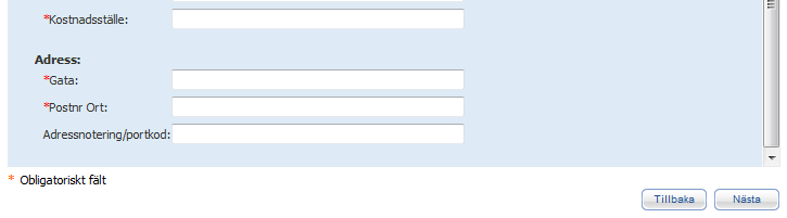 Registrering av ny användare Klicka på din länk som du fick med i välkomstmailet så kommer du till registrering av ny användare.