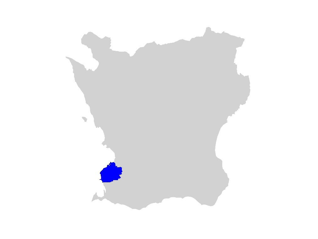 Figur 1. Karta över Skåne med Malmö kommun markerat med blå färg Figur 2.