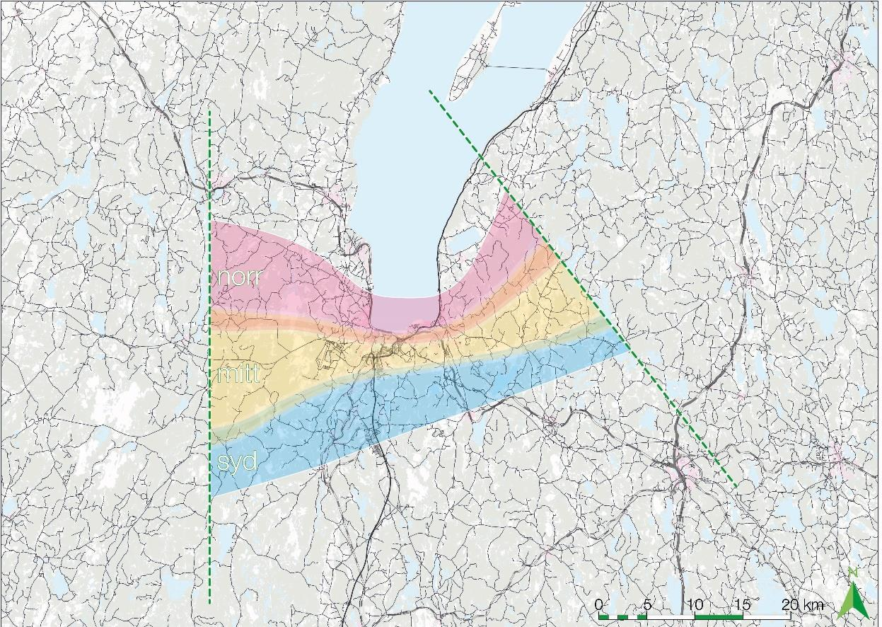 8.3 Funktionsområde 3 8.3.1 Identifierade principfunktioner Stationsläge i Jönköpingsområdet Möjlig kopplingspunkt med ny höghastighetsjärnväg mot Malmö.