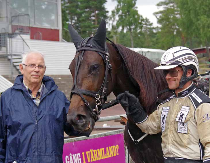 NYHETER 130718 Magnus och Nettles infriade förväntningarna Magnus Jakobsson gästade dagens lunchtävlingar på Örebro. Det blev en seger tillsammans med Berne Gustafssons Nettles.