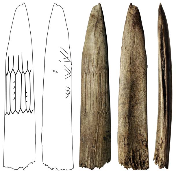 2 0 3 cm 1 3 4 Fig. 11. Benföremål påträffade som enstaka fynd.