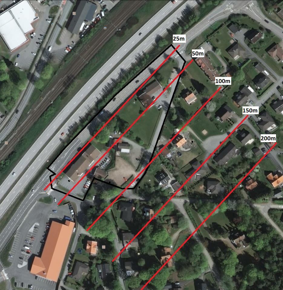 KVANTITATIV RISKUTREDNING FÖR DETALJPLAN FÖR HINDÅS 1:3 M FL 7 3 Förutsättningar I detta kapitel beskrivs de grundläggande förutsättningarna för studien. 3.1 Beskrivning av området, planerade verksamheter I detaljplan för fastigheten Hallsås 2:261 m.