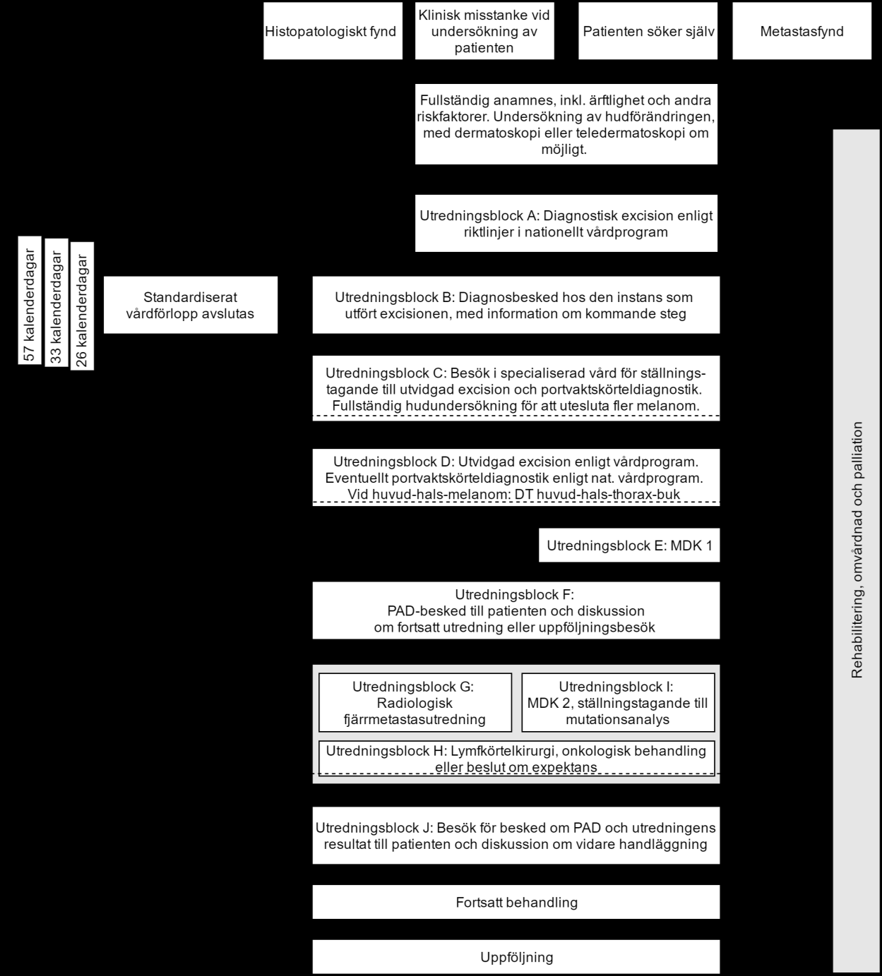 Melanomincidensen varierar även med ålder. Melanom är ovanligt bland barn och yngre vuxna men förekomsten ökar med stigande ålder.