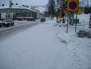 Visionsstad Luleå 6.2. VINTER Samma problem råder under vinterförhållanden. Dock kan viss vägledning i form av skyltar täckas över av snön vilket försvårar orienteringen.