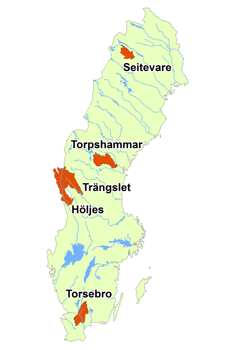 i Norge (Trysilelva). Höljesdammen har en reglerbar volym av 270 miljoner m 3. 5. Torsebro kraftverk ligger i Helge å, cirka en mil uppströms Hammarsjön och Kristianstad.