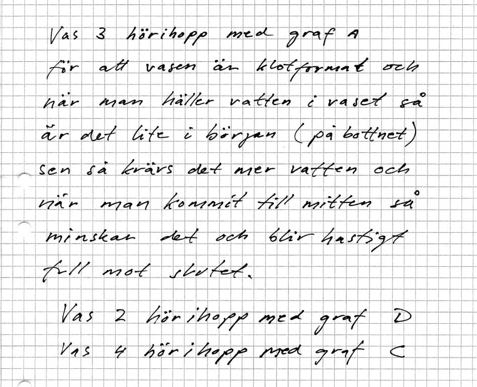 Bedömning Kvalitativa nivåer Poäng Motiveringar Metodval oc genomförande X 1/0 Ej godtagbar förklaring av ändringskvot Matematiska resonemang X 1/0 Redovisning oc matematiskt språk X 1/0 Summa 3/0