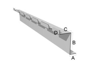 2.2. Profiler Forts Fällbara undertak Tjocklek: Stål 0,9 mm Kulör: Vit ncs 0500 Längd: 2400 mm Utförande