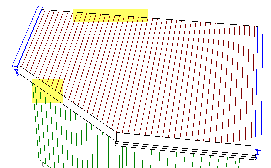 DDS-CAD Arkitekt 10 Delritning Kapitel 17 11 Automatiska taksymboler 3. Automatiska taksymboler som vindskiva och takränna ska på.