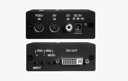 SCALER 1248 PRES.OMK/SCALER Scaler/Omkopplare med 7 ingångar för composite video, s-video (Y/C), component video, dator grafik och HDMI med obalanserad stereo och S/PDIF signaler.