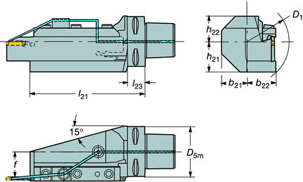 FLERFUNKTONSEARETNN oromant apto adaptrar Adapter för orout och T-Max Q-ut avstickningsblad oromant apto Radiell montering Dimensioner, mm, inch Adapter för orout och T-Max Q-ut avstickningsblad