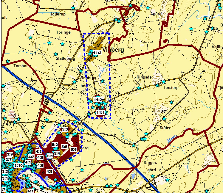 50 Vinbergs församling hade 3569 invånare år 2006. Tröingebergs villaområden i sydväst uppfattas numera som en del av Falkenbergs tätort.