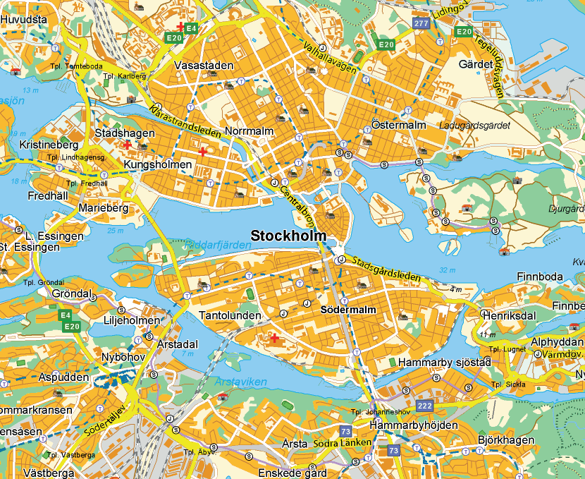 3 Utförda åtgärder 3.1 Gator Hornsgatan, Sveavägen 59 och 83 samt Fleminggatan 59 i Stockholm användes som försöksgator, där extra städning och dammbindning utfördes under säsongen (Figur 6).