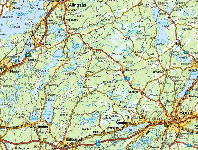 3 ORIENTERING Töllsjö samhälle är beläget ca 17 km nordöst om Bollebygd centralort, och cirka 20 km nordväst om Borås.