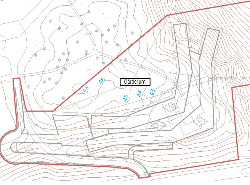 repo001.docx 2012-03-29 7.1 Lämpliga ytor för infiltration Vid Norges hus finns, förutom urberg, sandig morän (Figur 8). Denna jordtyp är lämplig för infiltration.