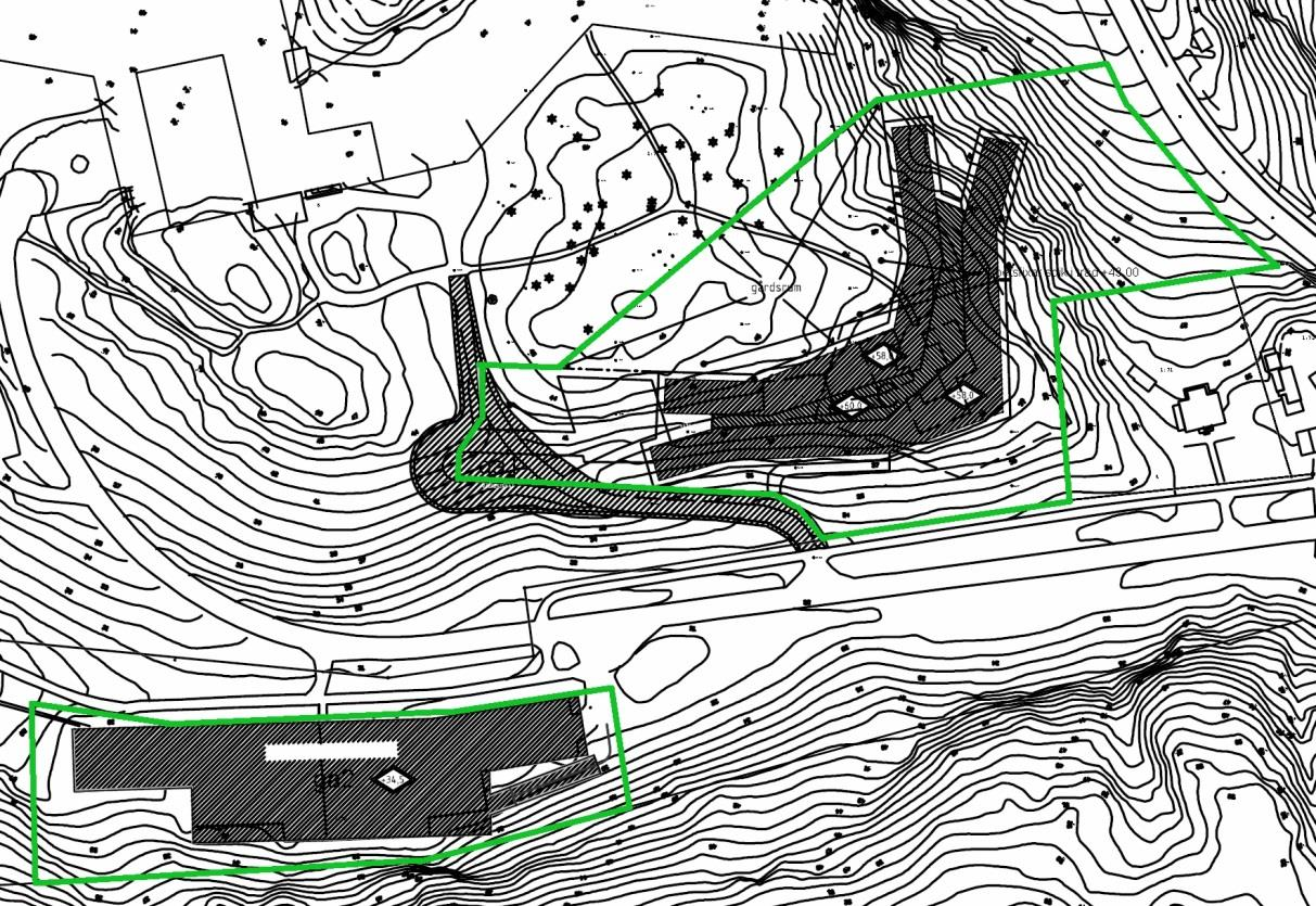 repo001.docx 2012-03-29 Figur 4. Fastighetsgräns för parkeringshus och föreslagen fastighetsgräns för Norges Hus.