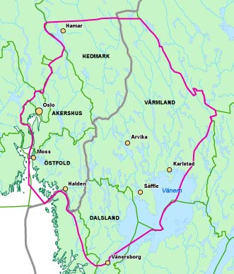 Norsk/Svenska kärnområdet för flodkräfta Vid förra sekelskiftet fanns ca 30 000 bestånd av flodkräfta (Astacus astacus) i Sverige.