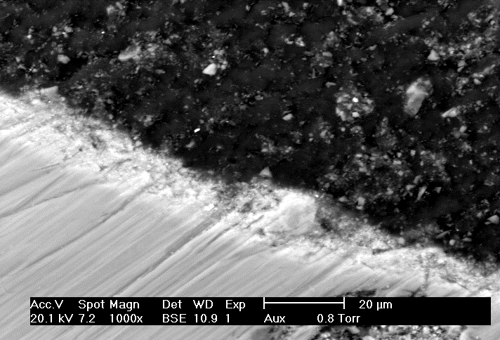 Figur 80. Foto med SEM på bäddsand uttagen den 2004-02-24 kl:07.00. Figure 80. Photo with SEM on bed sand from 2004-02-24 kl:07.00. Figur 81.