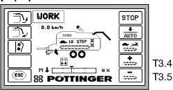 IOBU - TERMINAL Tangenternas funktion F1 - startmeny F4 - avlastningsmeny Variant utan tvärmatningsband T1 TOPP T2 grundinställningar T3 lastningsfunktioner T4 avlastningsfunktioner T5 datameny T6