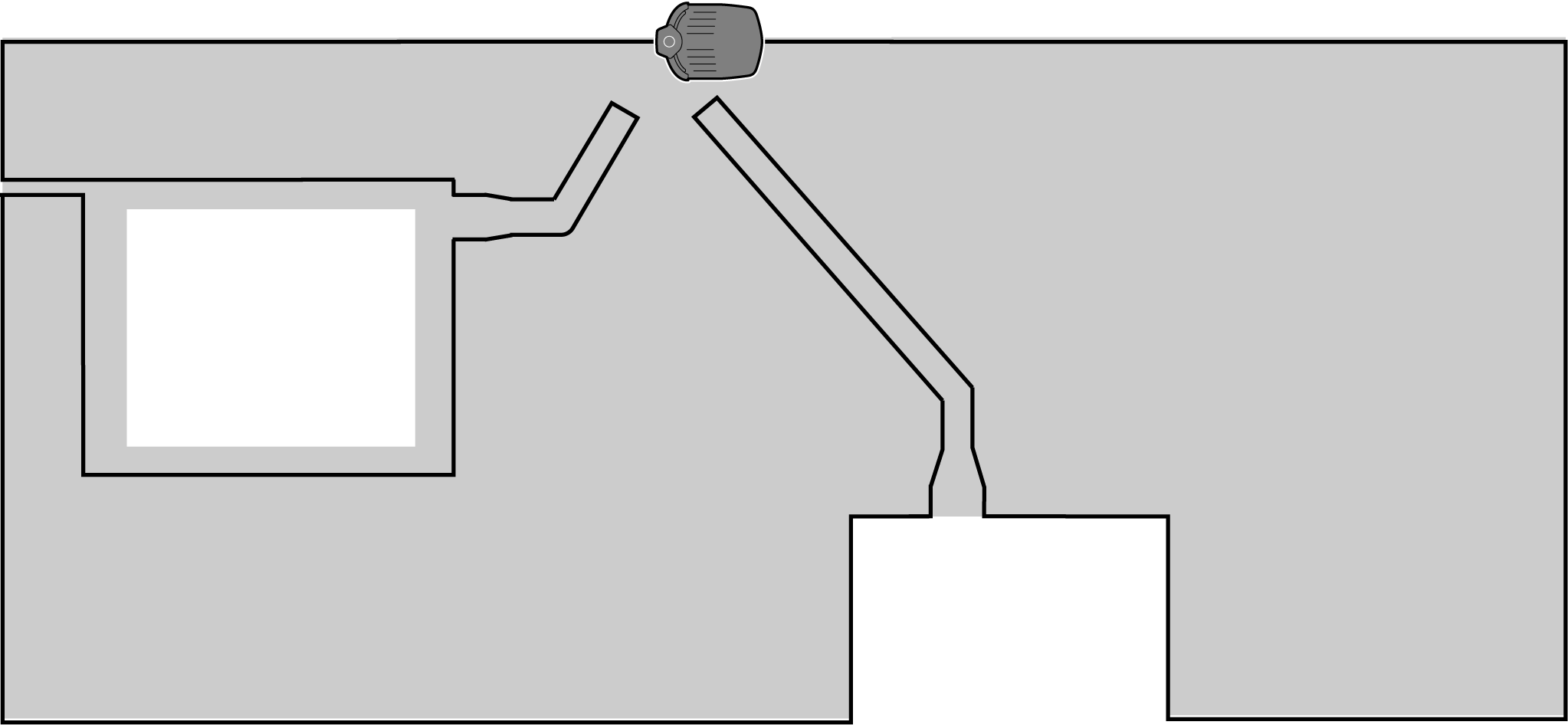 ÅTERGÅNGSKABEL: EN LINJE I 25-30 cm 30 cm 90 grader 18-20 cm Avståndet från den mittre skruven till slutet av återgångskabeln ska vara 80-85 cm Värdet för inställningen kabelöverlappning ska
