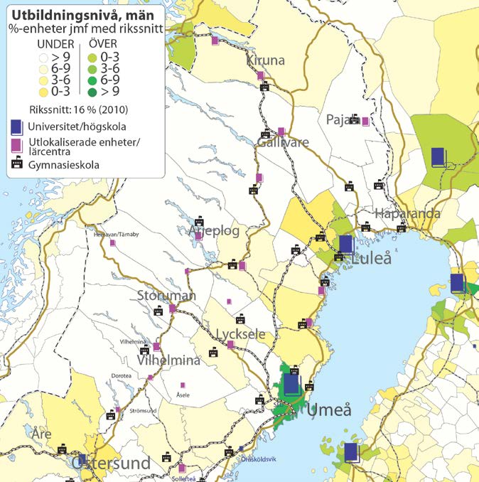 Kompetensförsörjning Många kommuner under rikssnitt jmf med kommuner med dagspendlingsavstånd till utbildningsort Brist på