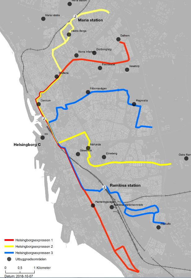 3.3 Under perioden 2020 till 2027 kommer BRT-systemet att utökas med två linjesträckningar med liknande mål och karaktär som den BRT-linje som öppnas för trafik 2019.