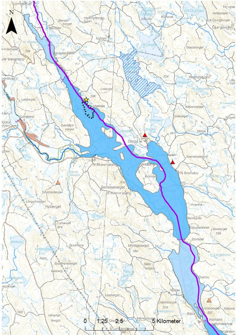 NV VicNatur Vattenskyddsområde - planerad - framtida Potentiellt förorenade områden EBH Riskklass/Preciserad status efter åtgärd ^_ 1 ^_ 2 ^_ 3 med enkelspår med dubbelspår Övrig järnväg under