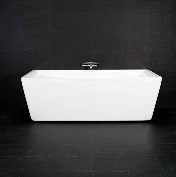 deep square 1800 Ett modernt badkar i slitstark akryl som både håller värmen bra och är lättskött. Går att placera fristående eller mot vägg. 1775 800 605 mm. 325 l. Art. nr. 20051030. pris 14.