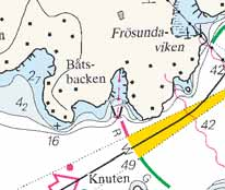 5 Nr 103 * 3137 Sjökort/Chart: 6171 Sverige. Norra Östersjön. Nynäshamn. Oljehamnen. Prickar utsatta. SV om oljehamnen har två special-prickar etablerats.