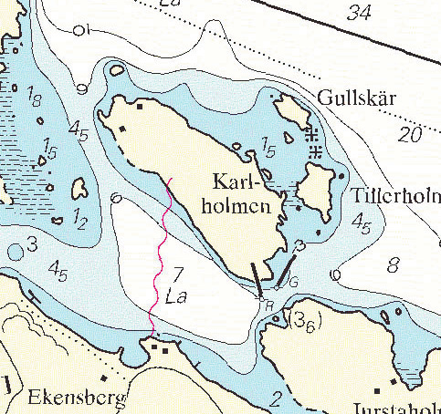 5 Nr 29 Mälaren och Södertälje kanal Sjökort/Chart: 111 1284 Sverige. Mälaren. Södra Björkfjärden. S om Slandön. Underås. Ny prick. Positioner på prickar justeras. 1. En BB-prick har etablerats vid Underås.