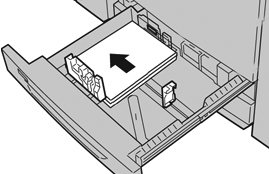 Papper och andra medier 4 Fylla på papper i magasin 1, 2 och 3 Obs! Ett pappersstopp kan inträffa om ett magasin öppnas när det matar papper. 1. Välj lämpligt pappersmaterial för utskriftsjobbet. 2. Dra sakta ut magasinet tills det tar stopp.