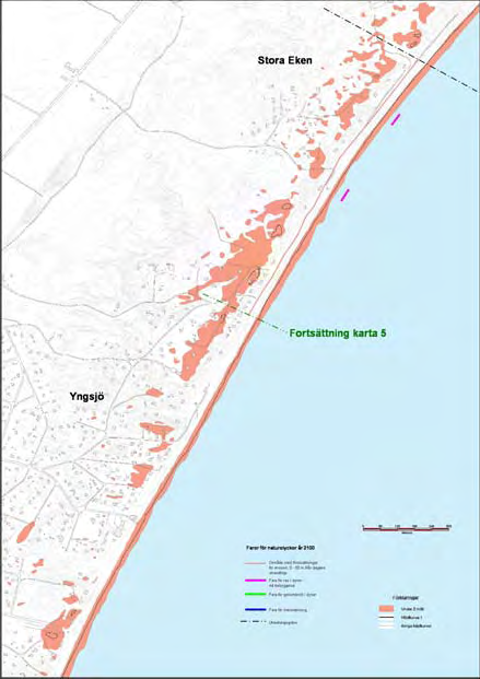 SGI 2008-12-05 1-0804-0273 Figur 7-1. Områden vid Stora Eken och Yngsjö med förutsättningar/faror för naturolyckor.
