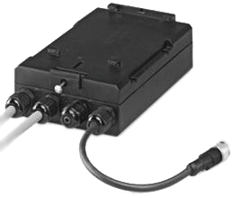 8 SMART Digital Tillbehör E-box 50 Profibus Grundfos E-box 50 (E-box = Extension Box, utbyggnadsbox) är ett fieldbusbaserat Profibus-kommunikationsgränssnitt av Plug & Pump-typ, avsett för