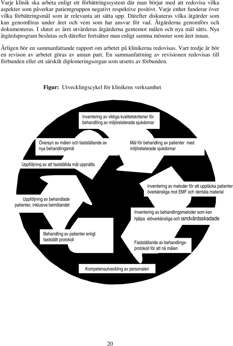 Åtgärderna genomförs och dokumenteras. I slutet av året utvärderas åtgärderna gentemot målen och nya mål sätts.