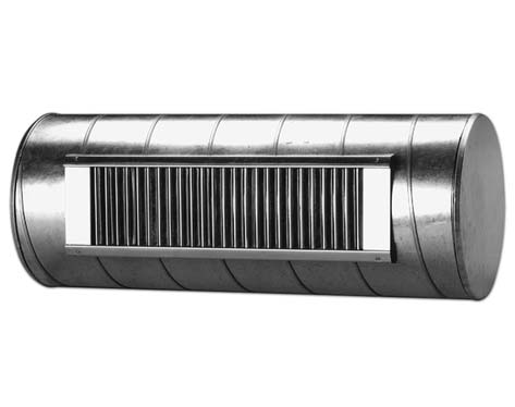 Dimensioner B+0 A+0 A B Beskrivning är ett rektangulärt ventilationsgaller med lodräta, ställbara lameller, för montering direkt i cirkulära kanaler.