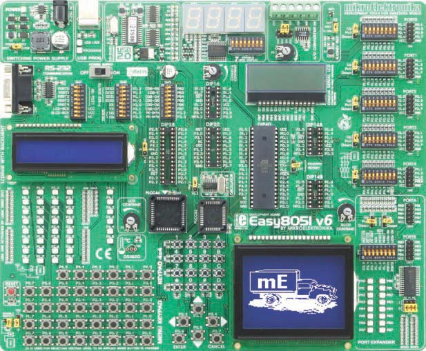 4 Easy8051 v6 utvecklingssystem Inledning till Easy8051 v6 utvecklingssystem Utvecklingssystemet Easy8051 v6 är ett utomordentligt verktyg som används för att programmera 8051-mikroprocessorer från