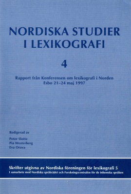NORDISKE STUDIER I LEKSIKOGRAFI Titel: Forfatter: Återanvändning av ordboksmaterial - mål och metoder Inger Hesslin Rider Kilde: Nordiska Studier i Lexikografi 4, 1997, s.