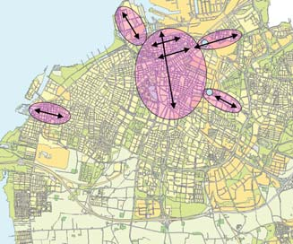 7.1 Övergripande åtgärder Gångstråksplan Hela gångnätet ska ha en väl fungerande standard. Vissa områden och stråk, där till exempel extra många människor rör sig, kan dock pekas ut som prioriterade.