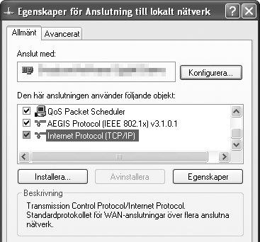 Windows XP Skapa en FTP-server 1 Visa nätverksanslutningar. Klicka på Start > Kontrollpanelen > Nätverks- och internetinställningar > Nätverksanslutningar. 2 Öppna fönstret med egenskaper för nätverk.